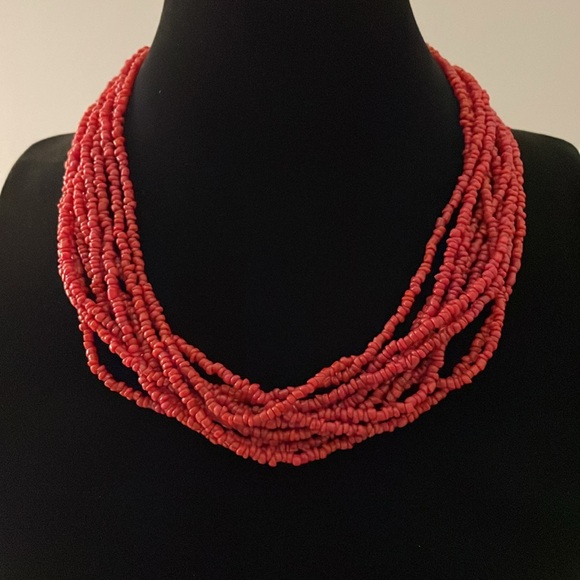 Vintage Silpada natural coral and 925 sterling silver 16” seed bead necklace - Picture 6 of 6